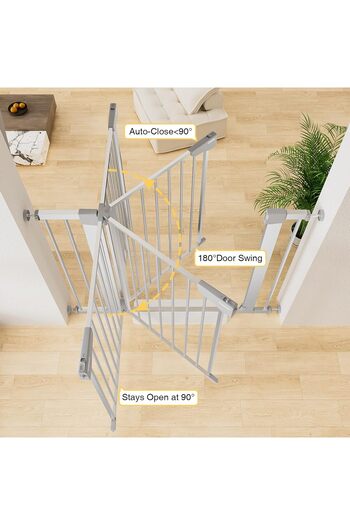 Yelajoy Safety Baby Gate,Safety Gate Height 78 cm,Extra Wide Suitable For 189-196cm,For Doorway Stair Use