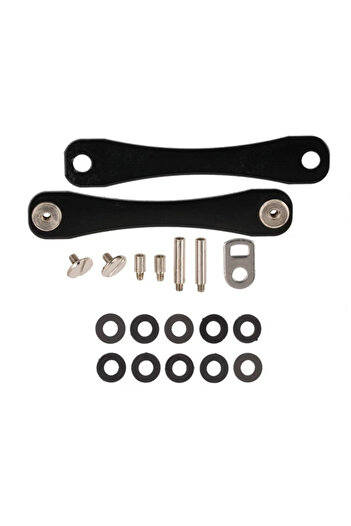 Depox Key organizer, Compact Flex, key ring type, adjustable, Aluminum, Black