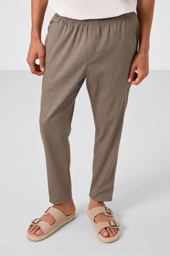 TOMMY LIFE Camel Standard Fit Woven Lightweight Stretchy Chino Men's Trousers - 82179