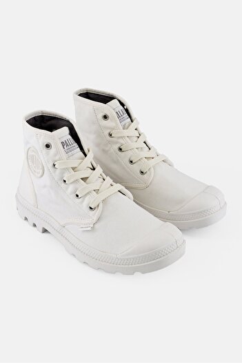 Palladium Women Pampa Hi Lace Up Closed Toe High Cut Boots, White