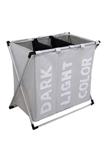 HALAMODO Multipurpose Laundry Basket Grey 64x38x58cm