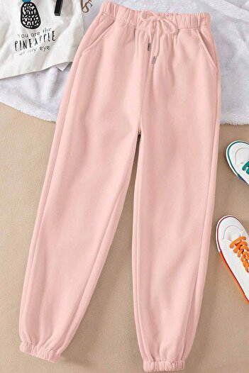 Merry See Rubber Leg High Waist Ribbon Inside Special Fabric Sweatpants Jogger