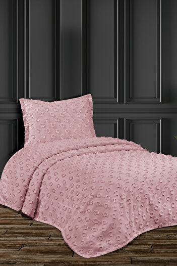CANDAN ÇEYİZ Pompon Single Multi-Purpose Cover Bedspread Pique