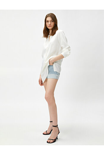 Koton Tunic Shirt Magnificent Collar Long Sleeve