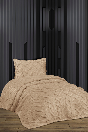 CANDAN ÇEYİZ Bohemian Arlina Geo Modern Single Coffee Multi-Purpose Cover Bedspread Pike