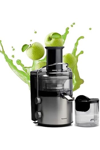 PANASONIC 1000W Juicer with Full Metal spinner for Maximum Juice extraction; 2.0L Large capacity - M