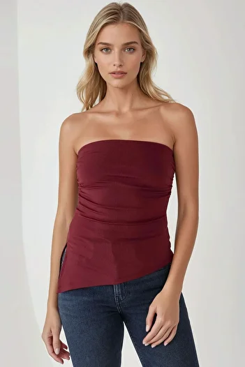 Hiccup Slim Fit Strapless Knitted Top