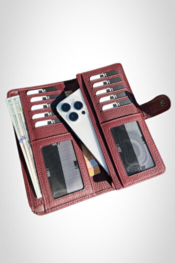 MFT Leather Design Genuine Leather Unisex Twist Hand Portfolio Wallet