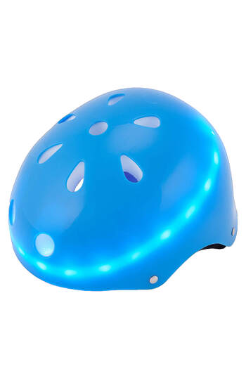 ACTION ONE Magic LED safety helmet, size M, multiple lighting modes, blue