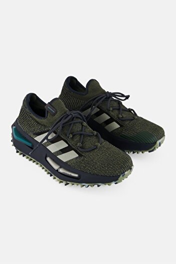 adidas Kids Boy NMD_S1 J Lace Up Outdoor Shoes, Olive