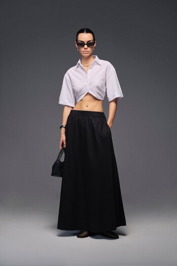 VATKALI Flounced Maxi Skirt - Premium Collection