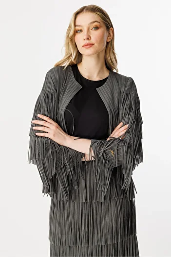 Ghisa Tassel Detailed Suit Anthracite
