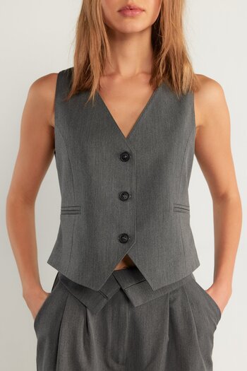 VATKALI Tailored Vest Gray