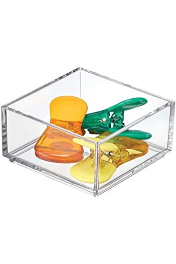 Generic Acrylic Drawer Organizer, 4" x 2", for Kitchen Gadgets, Corks, Sticky Notes - Clear