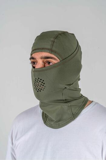BİKATEX Бойова тактична балаклава для зовнішнього використання, зимовий комір-маска - 041