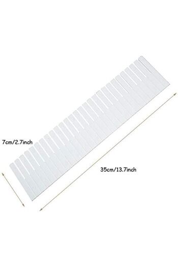 Generic 12PCS Adjustable Plastic Grid Drawer Dividers for Socks, Underwear, Stationery Storage – White
