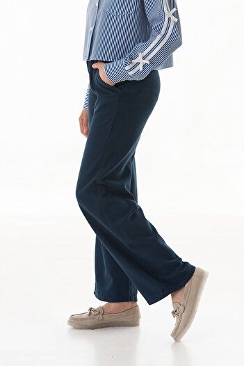 Fulla Moda 100% Cotton Elastic Waist Girls' Trousers