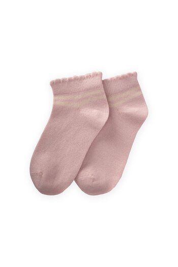 Cigit Circled Laced Children's Booties Socks 5-12 Years Old Powder