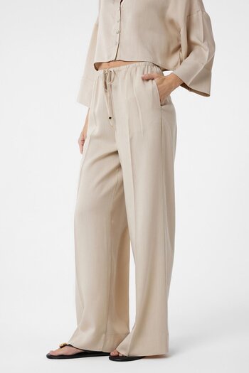 Antioch Beige Relaxed Women's Trousers