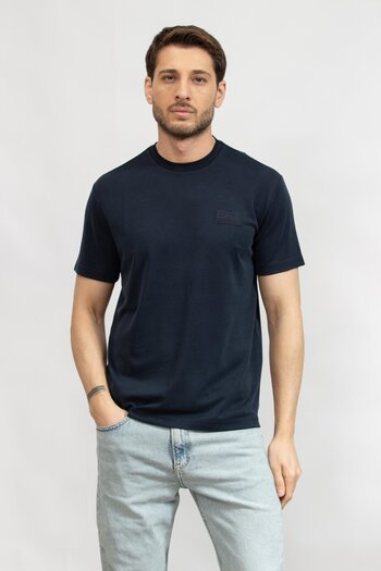 EA7 Men's Blue Round Neck T-Shirt - Regular Fit 7m 000089   Af13862-Ub102
