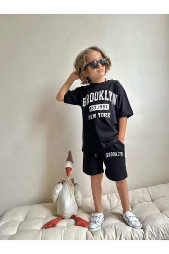 YİGİT BUTİK Yigit Boutique Printed Boys' Suit with Shorts