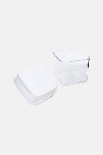 Felli Square Flip Tite Storage Container 460ml, Transparent