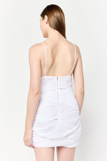 Dolce&Gabbana Women Ruched Mini Dress, White
