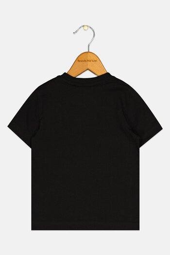 DSquared2 Kids Boy Crew Neck Short Sleeve Brand Logo T-Shirt, Black