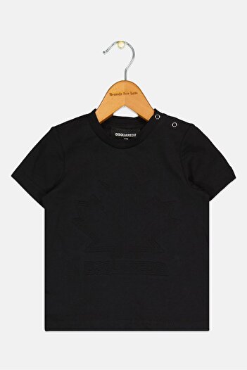 DSquared2 Toddlers Boy Crew Neck Short Sleeve Graphic Print T-Shirt, Black