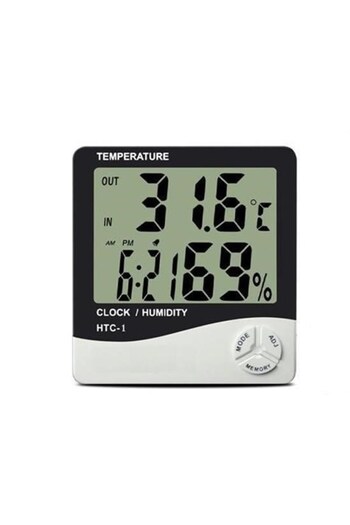 CT STONES Ct-Stones ®   Baby Room Desktop Digital Thermometer Humidity Meter Hygrometer Clock