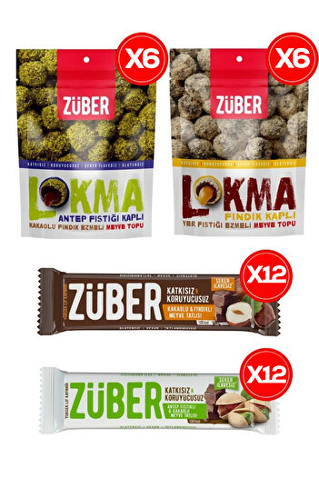 Züber Fruit Bar and Bite Package (Fruit Bar and Bite with Pistachio, Hazelnut)