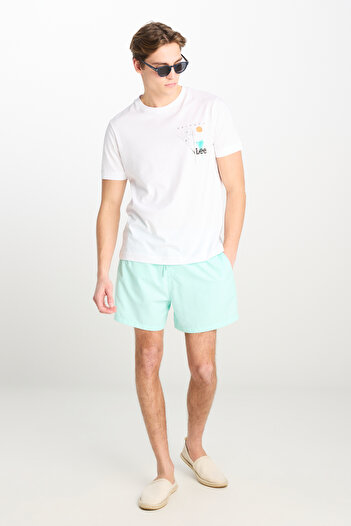 Lee Regular Fit Regular Cut Normal Waist Mint Green Swim Shorts