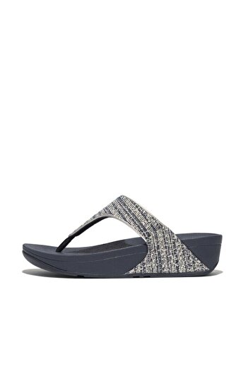 Fitflop Women lulu shimmerwave toe post sandals, navy