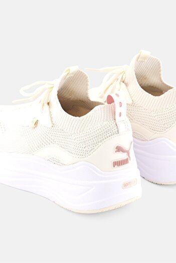 Puma Women Softride Stakd Lace Up Training Shoes, Beige/White