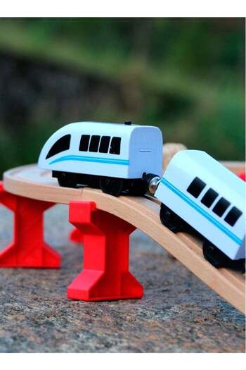 COOYA Electric high-speed train toy puzzle, children's toys, wooden track, for 6+Years Old Girls & Boys