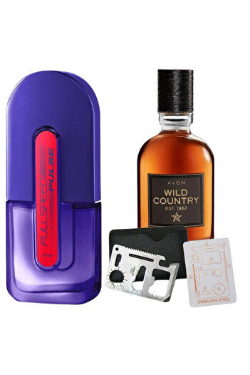 Dactylion Set apa de toaleta Full Speed Pulse 75 ml, Wild Country 75 ml, card multifunctional de supravietuire