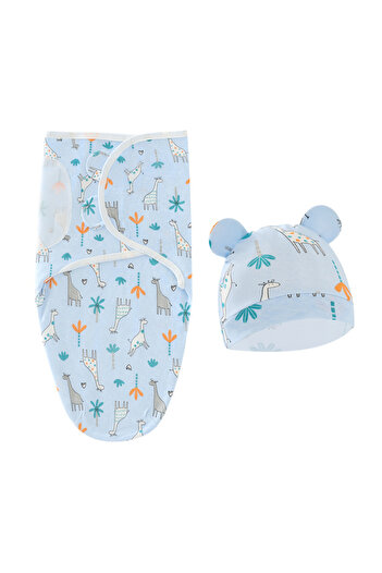 Choice F set Muslin Newborn Sleeping Bag Hat Set/Sleepsack Only Baby Swaddle Blanket Wrap Adjustable Newbor