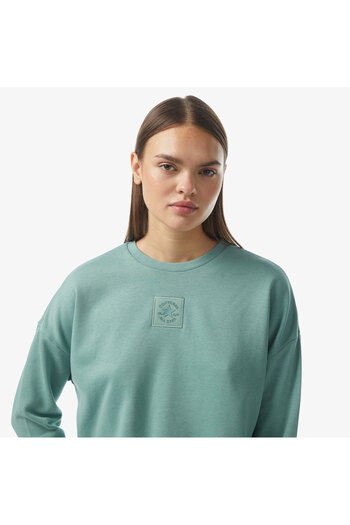 Converse Chuck Taylor Embro Crew Kadın Turkuaz Sweatshirt