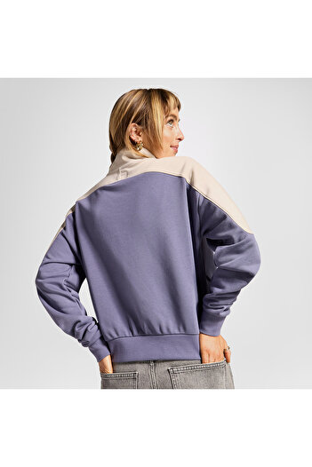 Converse Wordmark Kadın Lila Sweatshirt