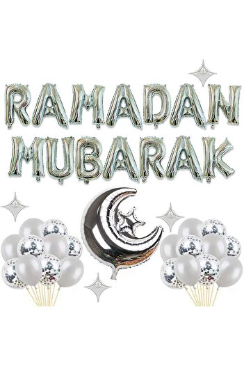 COOYA 33-piece decorative balloon set,unique pattern,suitable for party,birthday or home,silver