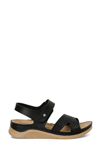 Polaris 164400 .Z5Fx Black Women's Flat Sandals