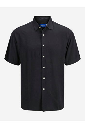 Jack & Jones Solid Spread Collar Regular Fit Shirt