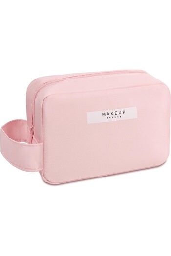 Flippy Cosmetic Organizer with Handle, Waterproof Material, 16x11x7 cm, Pink