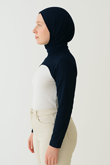 mirach Plus Size Stretchy Stand Collar Neck Collar Sleeves Lycra Cotton Breathable Comfortable Low-Cut Closer