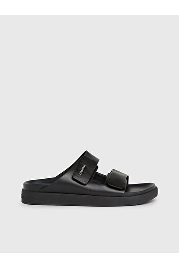 Calvin Klein Flat Adj Slide Calvin Mtl Lth