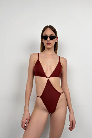 Black Fashion Brown Swimsuit - Low-cut Waist