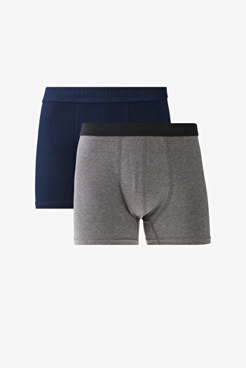 ALTINYILDIZ CLASSICS Ανδρικό Premium βαμβακερό Navy Blue-anthracite 2 Pack Flexible Boxer