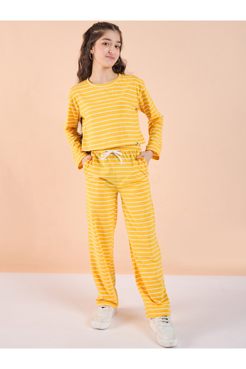 Stylo Bug By Styli Striped Long Sleeve T-Shirt with Track Pants