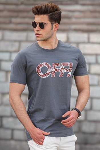 Madmext Ανδρικό T-Shirt Smoked εμπριμέ 5254