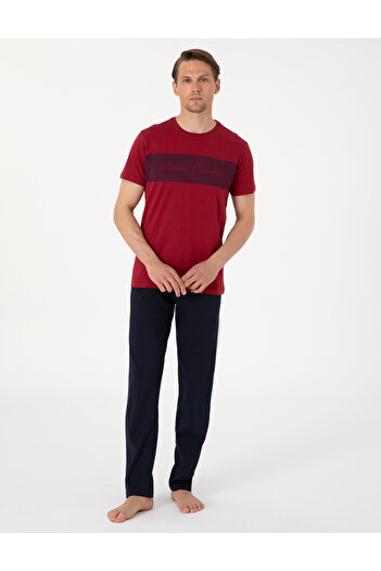 Pierre Cardin Claret Red Short Sleeve Pajama Set 50314414-900